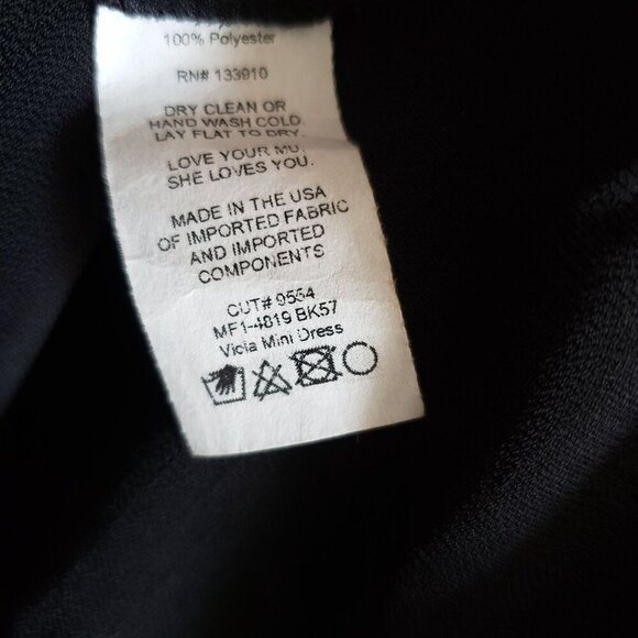 Show Me Your Mumu Viola Tiered Mini Dress Black Flounce Sleeve Women's Large NEW - Picture 11 of 11